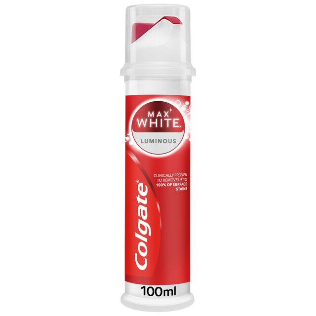 Colgate Max White Luminous Teeth Whitening Toothpaste Pump thumbnail 2