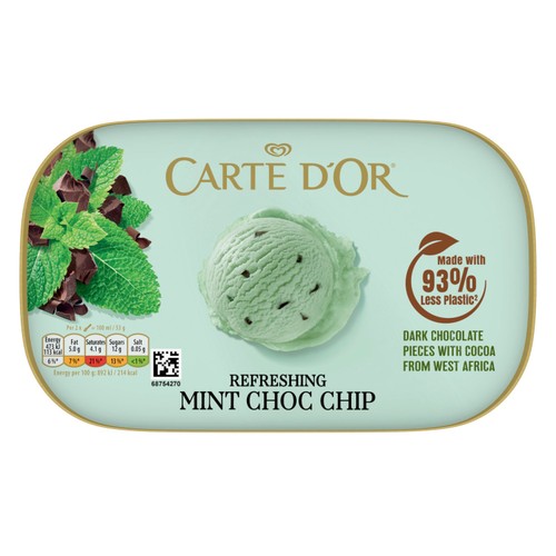 Carte D'Or Refreshing Mint Choc Chip Ice Cream Tub thumbnail 2