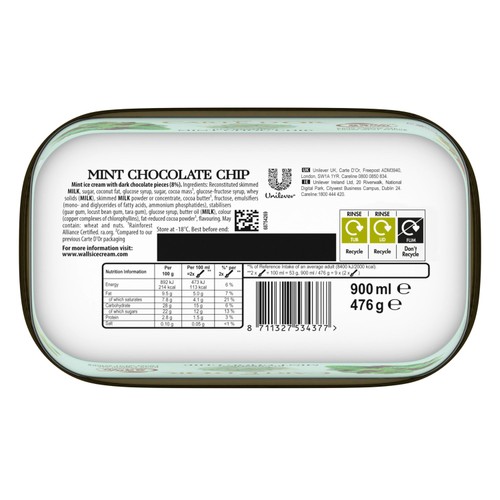 Carte D'Or Refreshing Mint Choc Chip Ice Cream Tub thumbnail 5