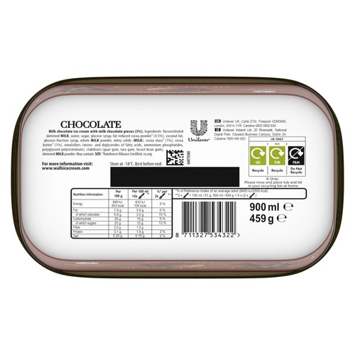 Carte D'Or Indulgent Chocolate Ice Cream Tub 900ml thumbnail 3
