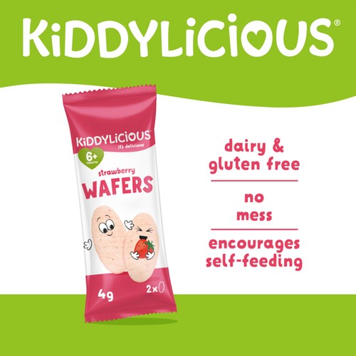 Kiddylicious Strawberry Maxi Wafers Baby Snacks Multi thumbnail 2
