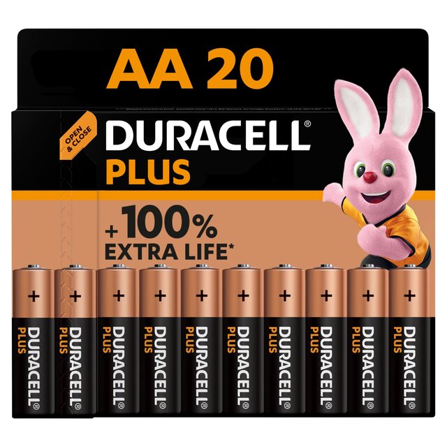 Duracell Plus 100% AA Alkaline Batteries