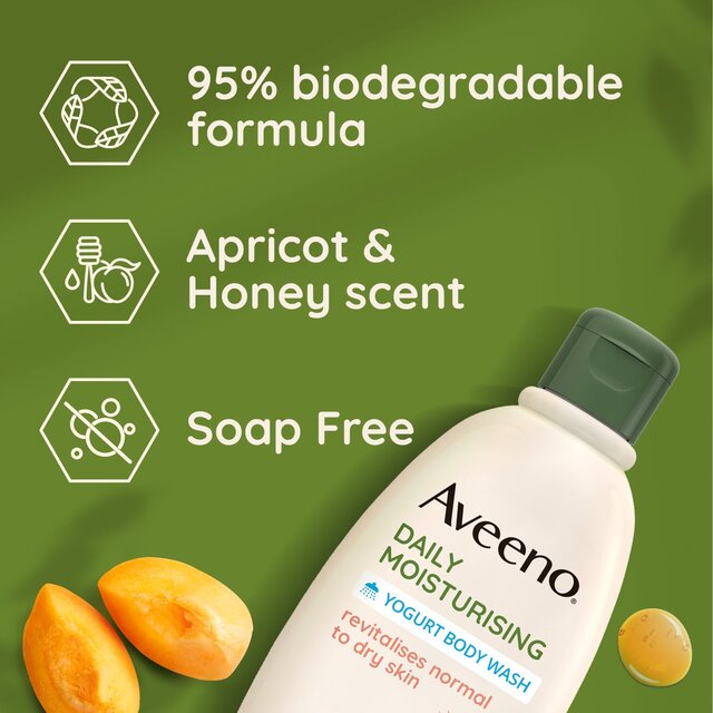 Aveeno Daily Moisturising Yogurt Body Wash with Apricot Scent thumbnail 5