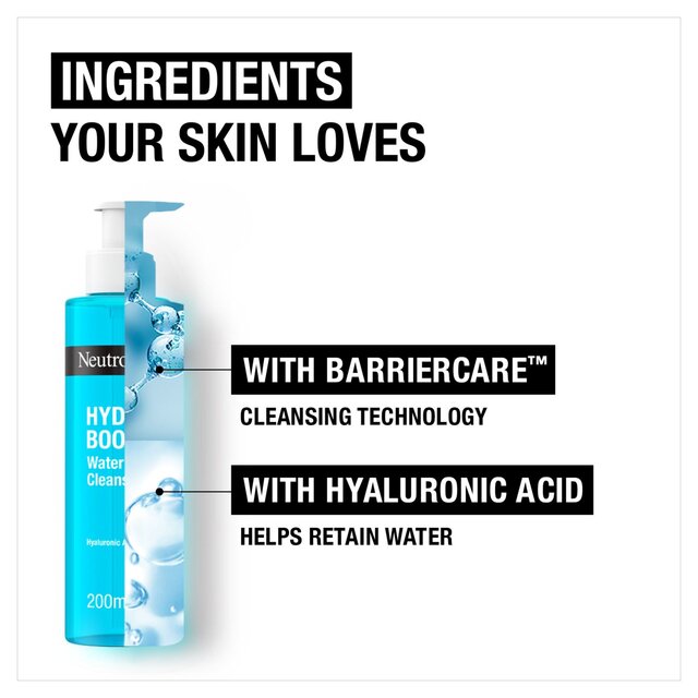 Neutrogena Hydro Boost Water Gel Cleanser 200ml thumbnail 5