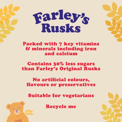 Heinz Farley's Reduced Sugar Rusks 6 months+ 9 pack thumbnail 2