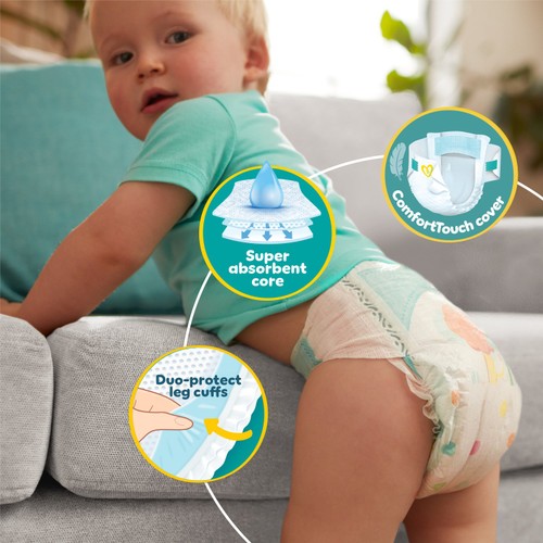 Pampers Baby-Dry Nappies, Size 7 (15kg+) Essential Pack thumbnail 4