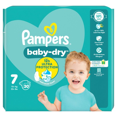 Pampers Baby-Dry Nappies, Size 7 (15kg+) Essential Pack thumbnail 9