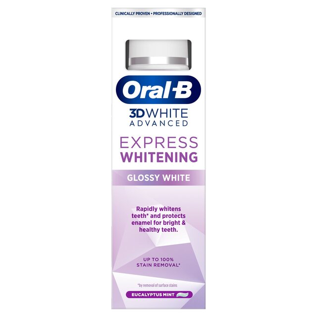Oral B 3D White Express Whitening Gloss toothpaste thumbnail 2