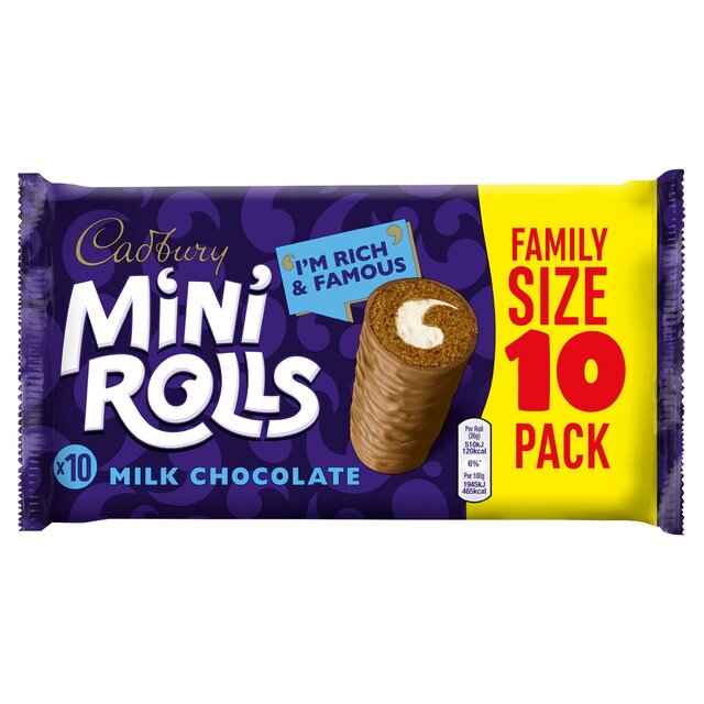 Cadbury Mini Rolls Milk Chocolate Family Size thumbnail 2