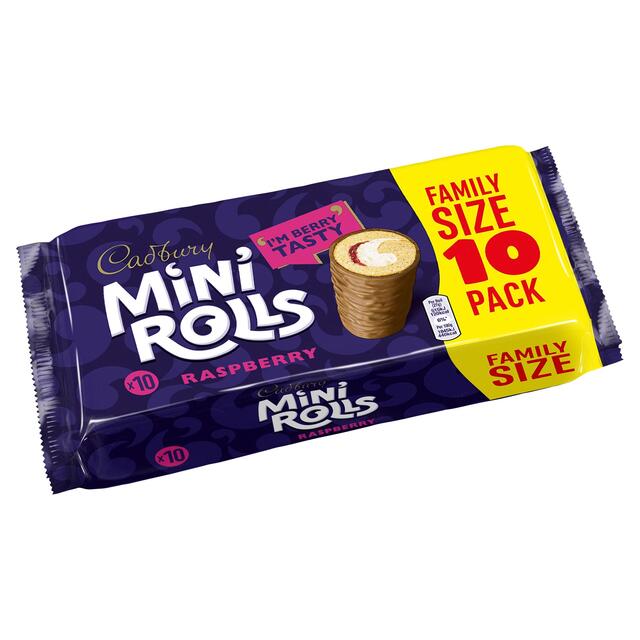 Cadbury Mini Rolls Raspberry Family Size thumbnail 3