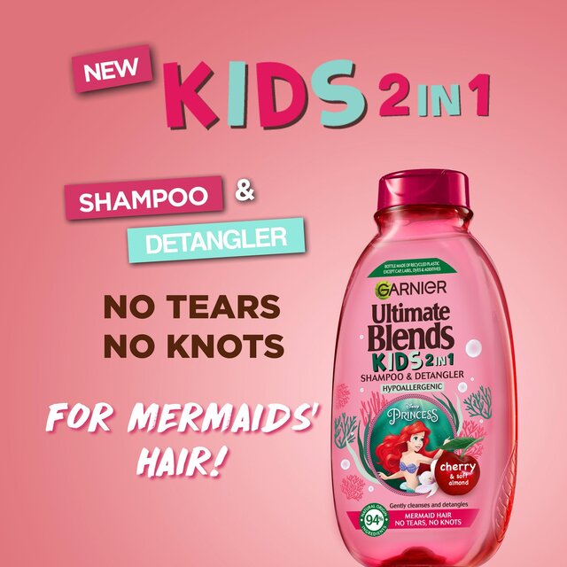 Garnier Ultimate Blends 2-in-1 Kids Cherry & Almond No Tears Shampoo thumbnail 2
