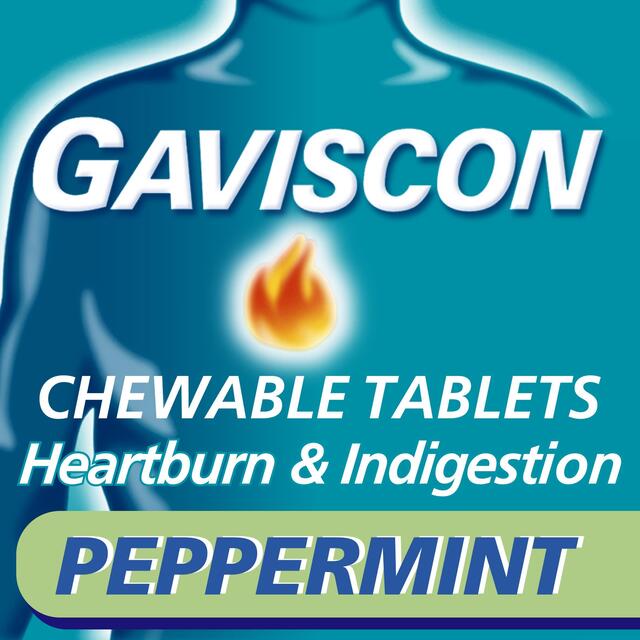 Gaviscon Tablets Heartburn & Indigestion Peppermint thumbnail 3