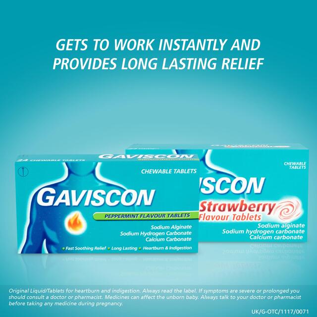 Gaviscon Tablets Heartburn & Indigestion Peppermint thumbnail 4