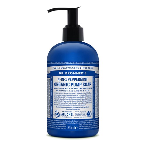 Dr. Bronner's Peppermint Organic Multi-Purpose Pump Liquid Soap