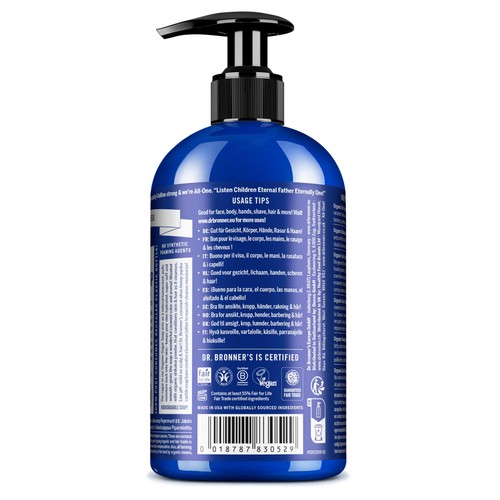 Dr. Bronner's Peppermint Organic Multi-Purpose Pump Liquid Soap thumbnail 2