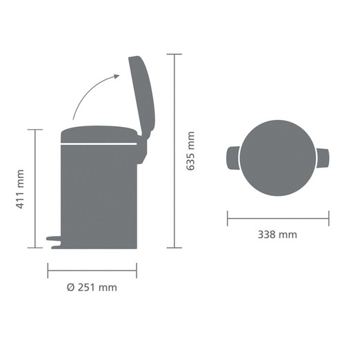 Brabantia NewIcon Pedal Bin 12 Litre White thumbnail 7