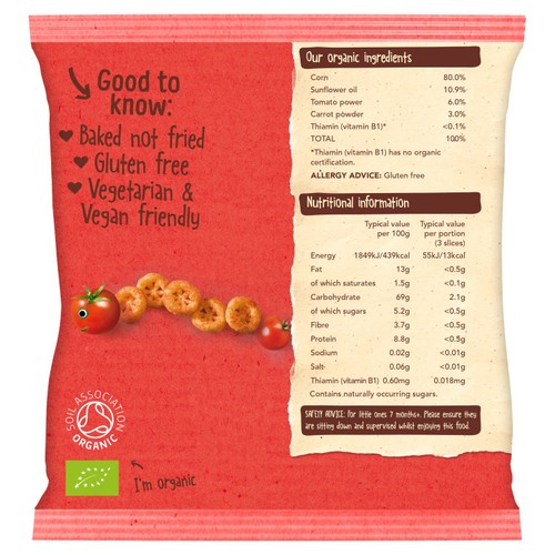 Organix Melty Organic Tomato Slices Baby Puffs 7 months+ thumbnail 2