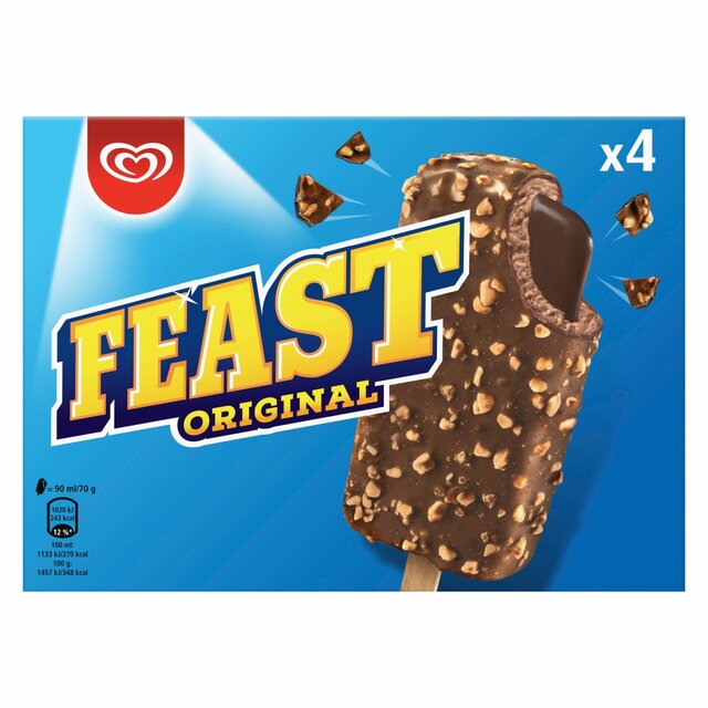 Wall's Feast Original Chocolatey Ice Cream Sticks