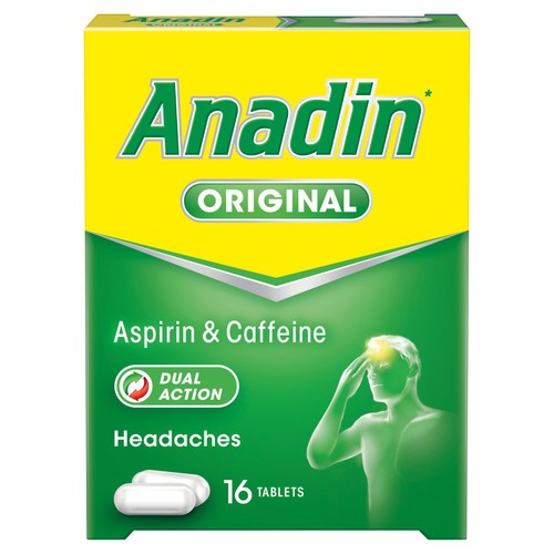Anadin Original Aspirin & Caffeine Pain Relief Tablets thumbnail 2