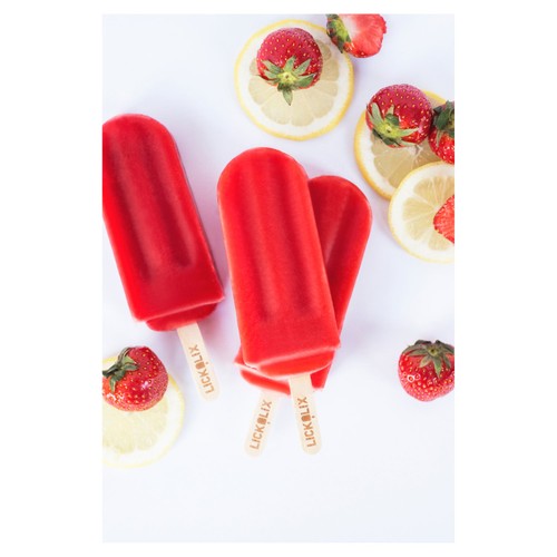 Lickalix Organic  Strawberry Lemonade Ice Lollies thumbnail 2