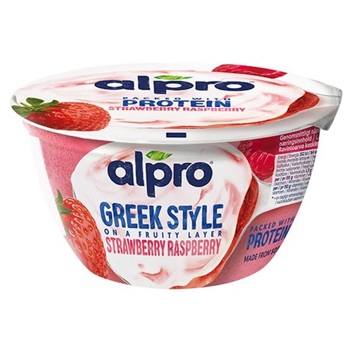 Alpro Greek Style Strawberry Raspberry Dairy Free Yoghurt Alternative thumbnail 2