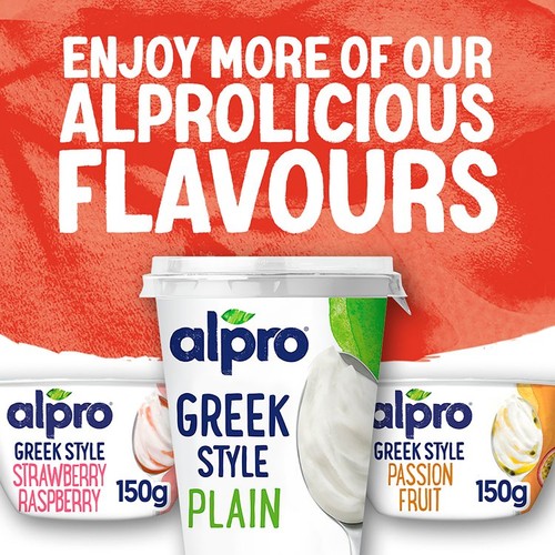 Alpro Greek Style Strawberry Raspberry Dairy Free Yoghurt Alternative thumbnail 6
