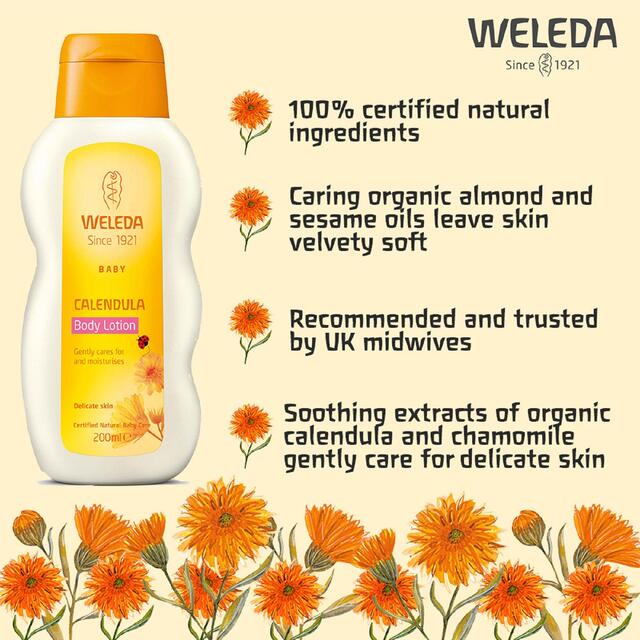 Weleda Baby Natural Calendula Body Lotion thumbnail 2