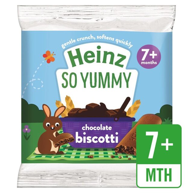 Heinz So Yummy Chocolate Biscotti Baby Food Snacks 7+ Months thumbnail 2