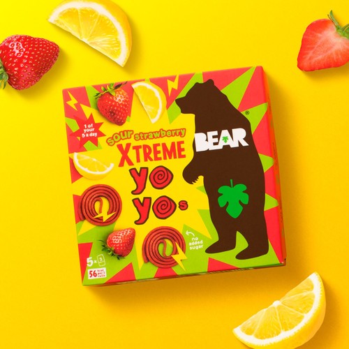 Bear Yoyos Super Sour Strawberry & Apple Multipack thumbnail 3
