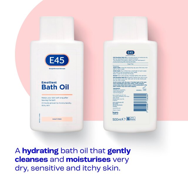 E45 Emollient Bath Oil Wash for Dry & Sensitive Skin thumbnail 6