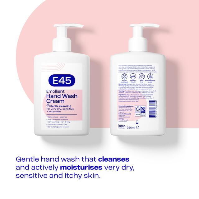 E45 Emollient Hand & Body Wash Cream for Dry Skin & Eczema thumbnail 2