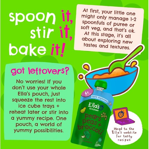 Ella's Kitchen Pumpkin, Broccoli & Sweetcorn Baby Food Pouch 6+ Months thumbnail 2