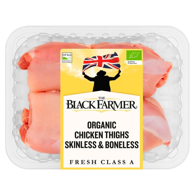 The Black Farmer Organic Chicken Thighs Skinless & Boneless