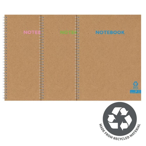 Silvine A4 Recycled Notebook Kraft Cover thumbnail 2