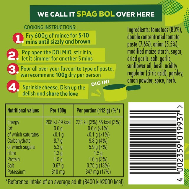 Dolmio Bolognese Onion Garlic Pasta Sauce thumbnail 2
