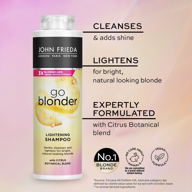 John Frieda Sheer Blonde Go Blonder Lightening Shampoo thumbnail 5