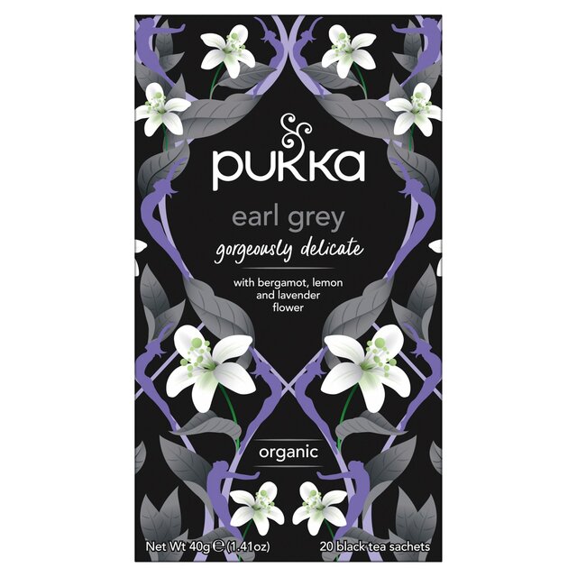 Pukka Organic Earl Grey Tea 20 Home Compostable Black Tea Bags thumbnail 3