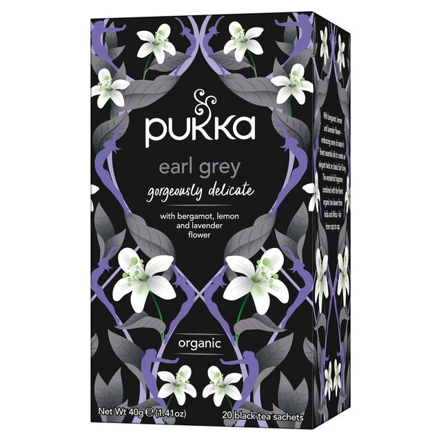 Pukka Organic Earl Grey Tea 20 Home Compostable Black Tea Bags thumbnail 4