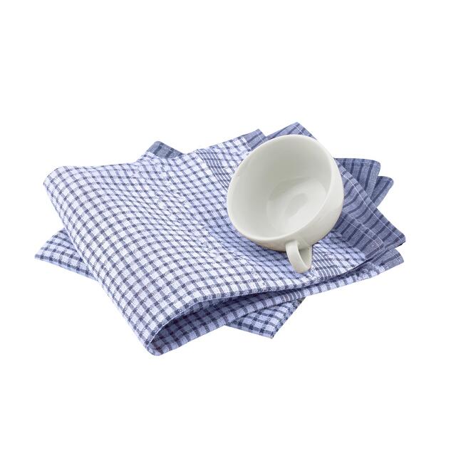 Blue & White Check Tea Towels thumbnail 2