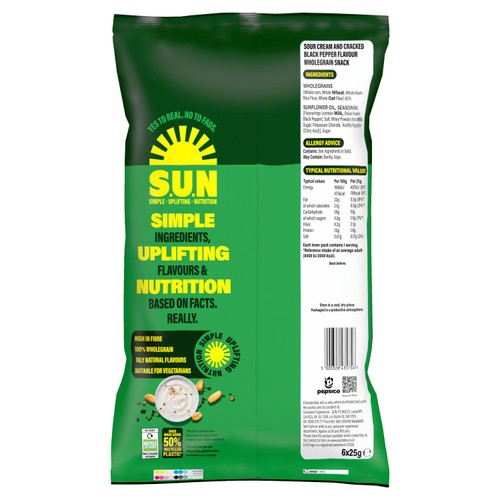 SUN Bites Sour Cream & Pepper Multigrain Multipack Snacks thumbnail 2
