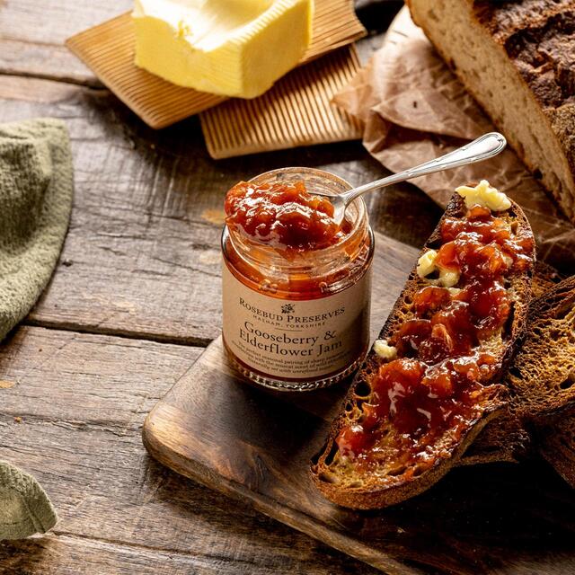 Rosebud Preserves Gooseberry & Elderflower Jam thumbnail 2