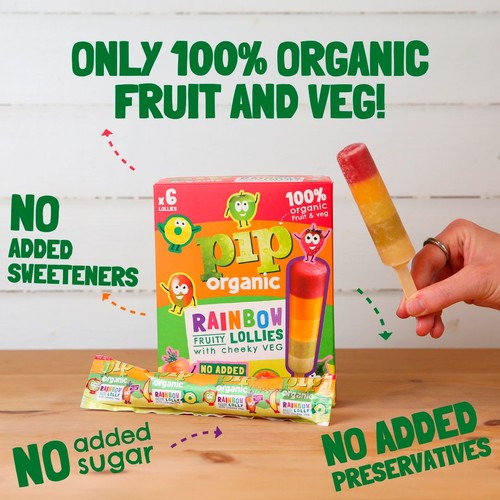 Pip Organic Rainbow Fruity Lollies with Cheeky Veg thumbnail 3