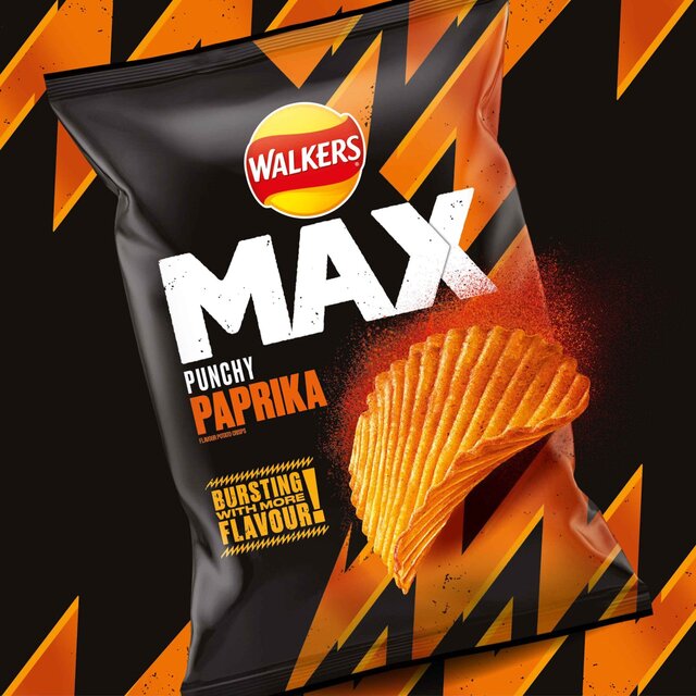 Walkers Max Punchy Paprika Sharing Bag Crisps thumbnail 5