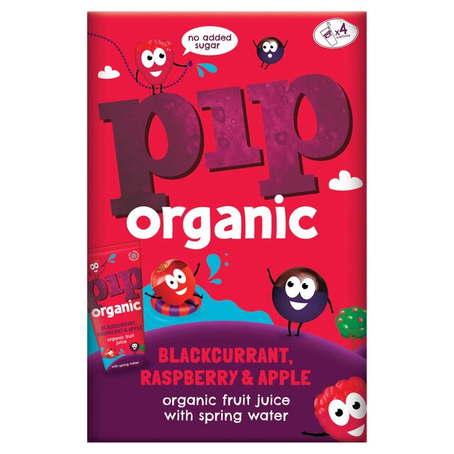 Pip Organic Blackcurrant, Raspberry & Apple Juice with Spring Water Cartons thumbnail 2