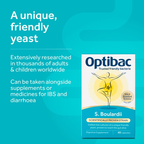 Optibac Probiotics Saccharomyces Boulardii - 16 Capsules thumbnail 4