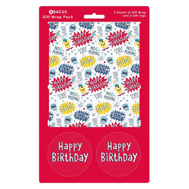 Birthday Monsters Gift Wrap Sheets & Tags thumbnail 3
