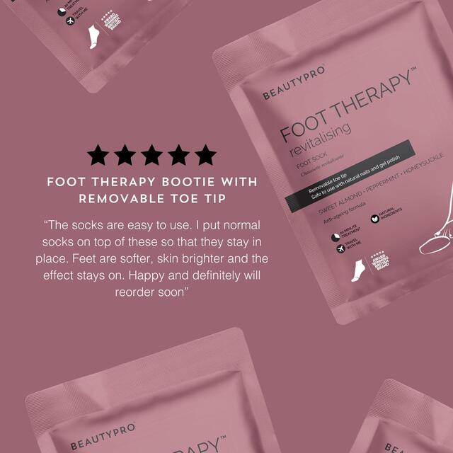 BeautyPro FOOT THERAPY Moisturising Booties with Removable Toe Tips thumbnail 9