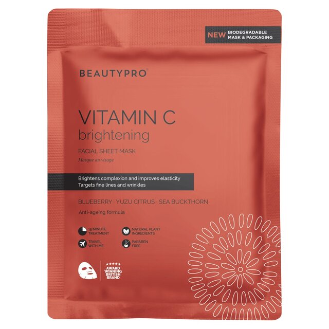 BEAUTYPRO Vitamin C Brightening Facial Sheet Mask