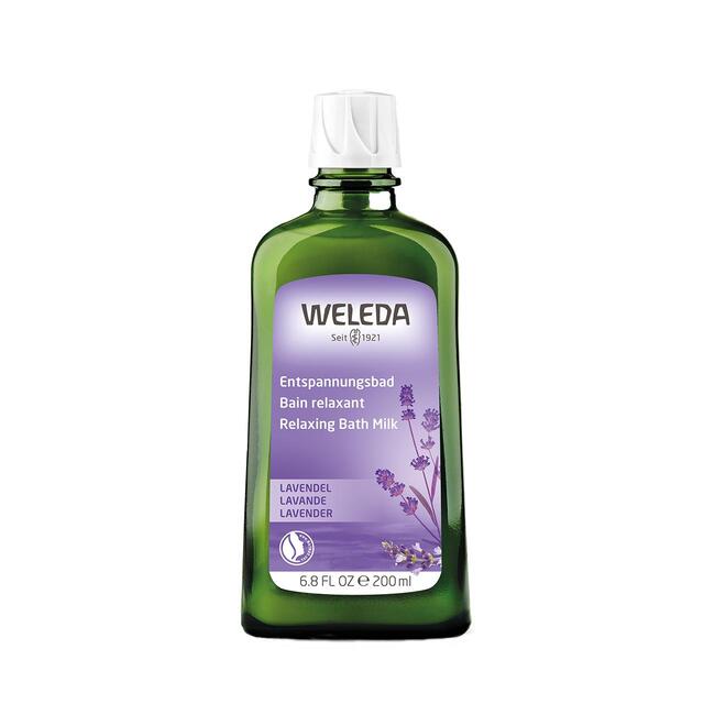 Weleda Lavender Relaxing Bath Milk, Lavender Bath Soak Natural Vegan