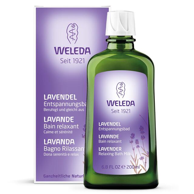 Weleda Lavender Relaxing Bath Milk, Lavender Bath Soak Natural Vegan thumbnail 3